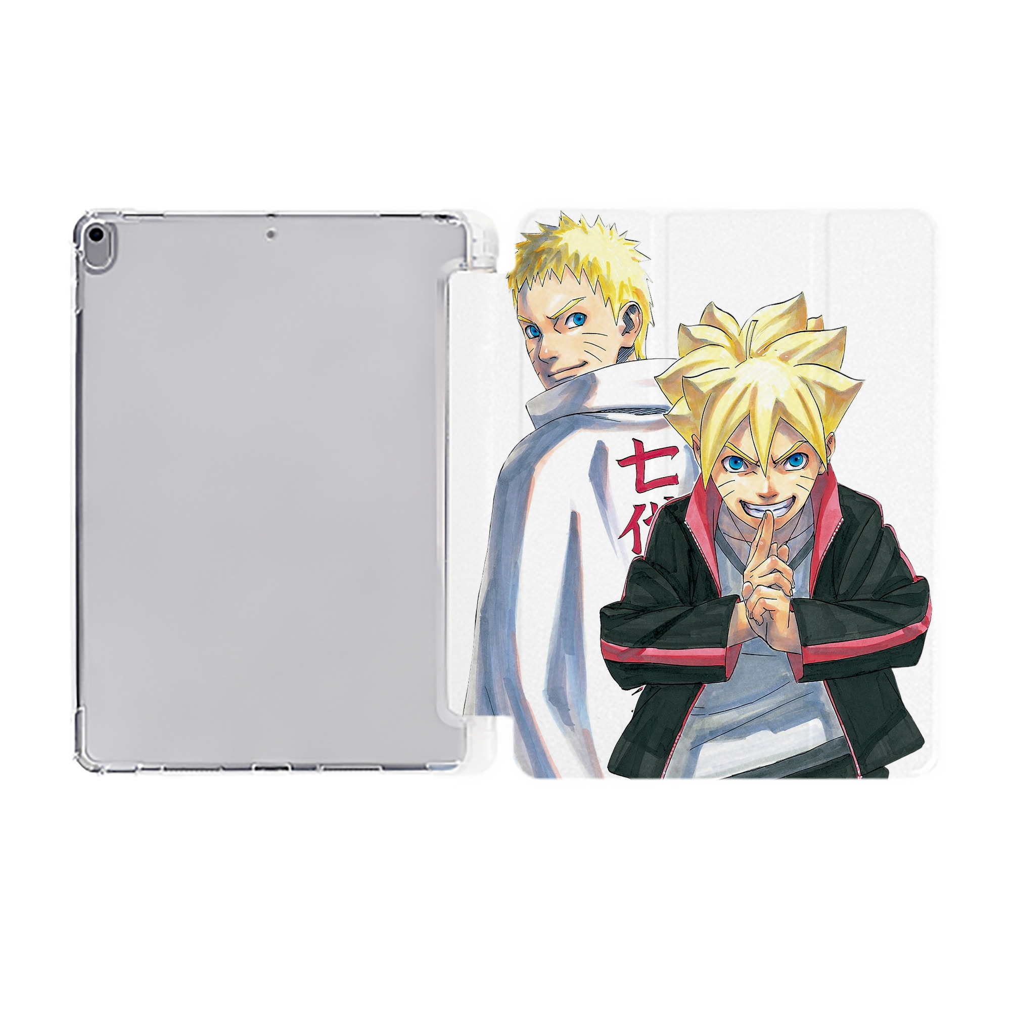 （画像用） NARUTO -ナルト- うずまき ボルト Uzumaki Boruto IPad ケース ペン収納付き 三つ折りスタンド PUレザー×シリコン 対応機種9.5/10.5/10.9インチ